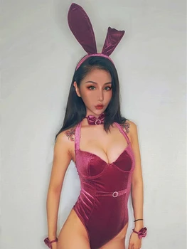 Švelnus Rabbit Seksualus Žaisti Bunny Mergina Roleplay Erotinis Seksualus Apatinis Trikotažas Vienodas Anime Cosplay Jumpsuit Ddlg Naktį Dėvėti Katytė Kostiumas Maid