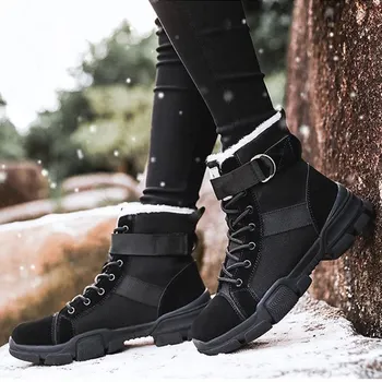 Žieminiai batai moterims, 2021 mados šiltas aksomo moterų batai kietas platforminiai batai moterims, batai Sujungimas nėriniai-up batų moteris sportbačiai