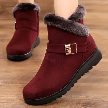 Žieminiai batai moterims, batai 2020 kietas butas pliušinis šilti sniego batai moterų sportbačiai užtrauktukas žiemos batai laisvalaikio bateliai moteris
